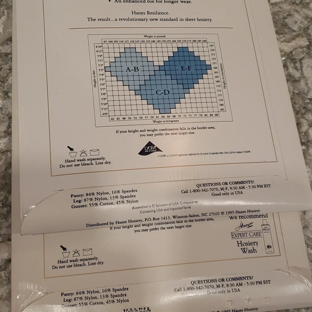 Hanes Resilience Strong and Sheer styles,  set of 4 , 3 jet and 1 Flax , size EF